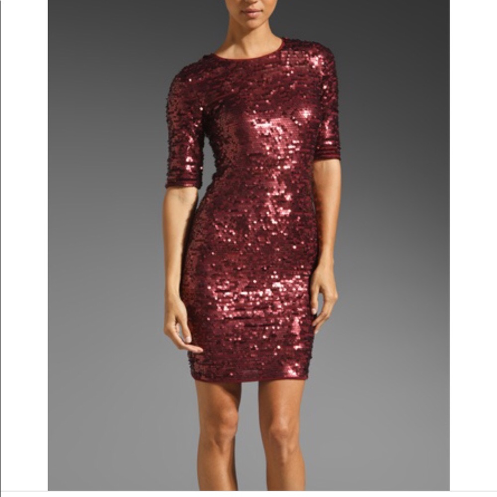BCBG Maxazria dress burgundy cocktail dress